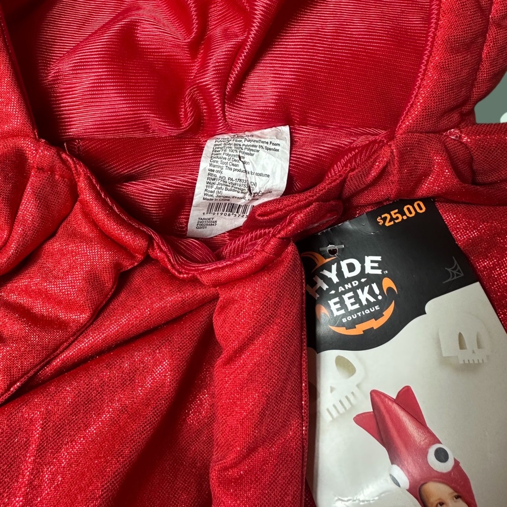 NWT Infant Red Squid Halloween Costume Target Hyde And Eek Size 0-6 Months - Picture 3 of 11